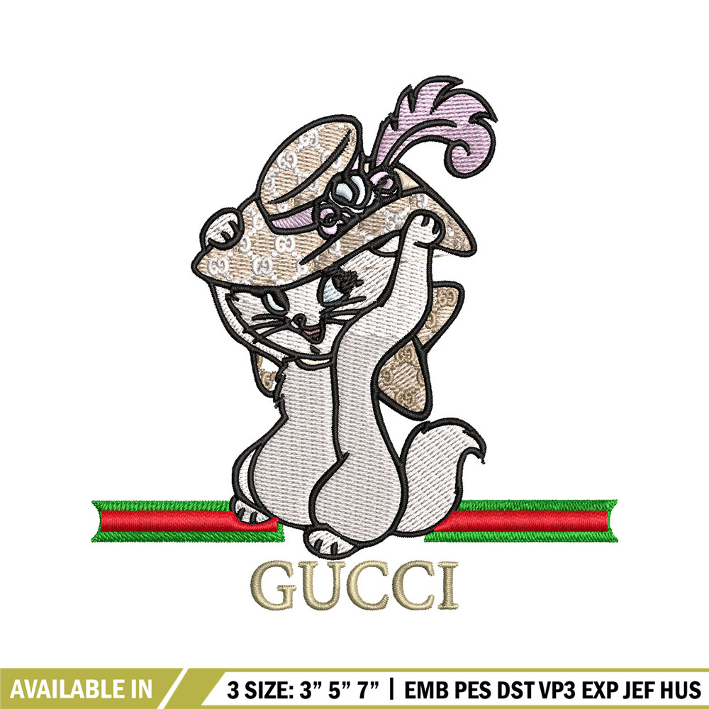 Cat cartoon gucci Embroidery Design, Gucci Embroidery, Embroidery File, Logo shirt, Sport Embroidery, Digital download..jpg