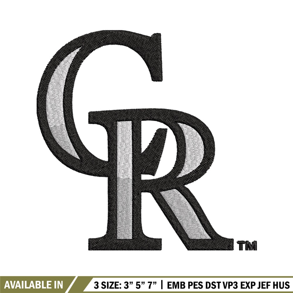 Colorado Rockies logo Embroidery, MLB Embroidery, Sport embroidery, Logo Embroidery, MLB Embroidery design.jpg