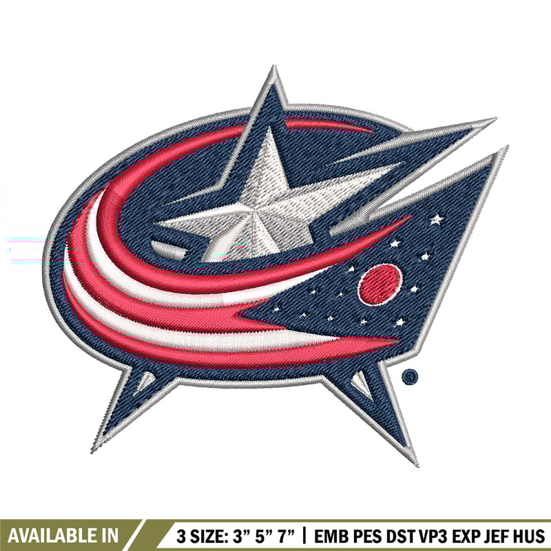 Columbus Blue Jackets logo Embroidery, NHL Embroidery, Sport embroidery, Logo Embroidery, NHL Embroidery design.jpg