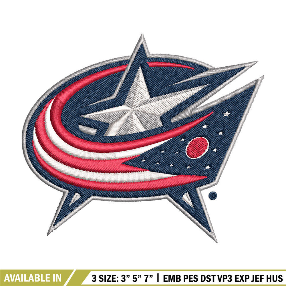 Columbus Blue Jackets logo Embroidery, NHL Embroidery, Sport embroidery, Logo Embroidery, NHL Embroidery design.jpg