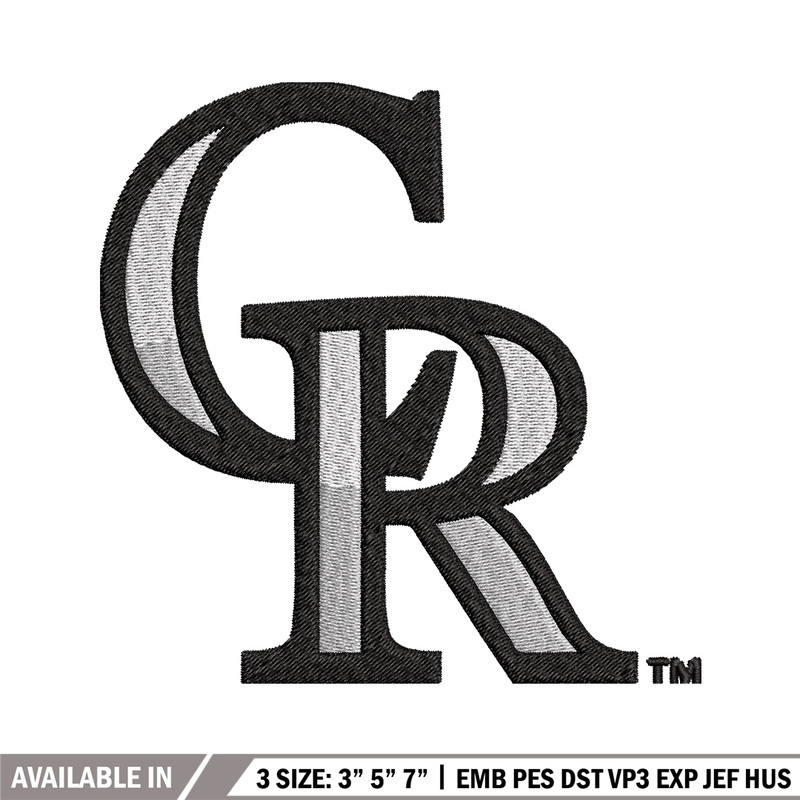 Colorado Rockies logo Embroidery, MLB Embroidery, Sport embroidery, Logo Embroidery, MLB Embroidery design.jpg