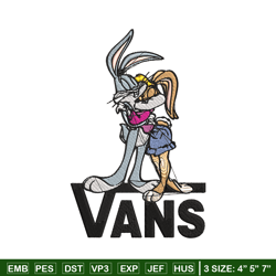 Bugs and Lola Bunny Vans Embroidery design, cartoon Embroidery, cartoon design, Embroidery File, Digital download.
