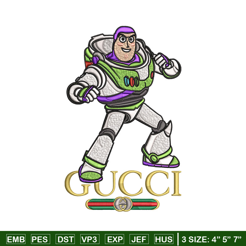Buzz lightyear Gucci Embroidery design, Buzz lightyear Embroidery, cartoon design, Embroidery File, Instant download..jpg