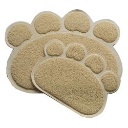 Non-Slip Cat Litter Mat Paw Shape Pet Dog Cat Puppy Kitten Dish Bowl Food Water Feeding Placemat(US Customers)