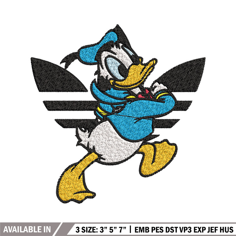 Duck cartoon adidas Embroidery Design, Adidas Embroidery, Brand Embroidery, Embroidery File, Logo shirt,Digital download.jpg