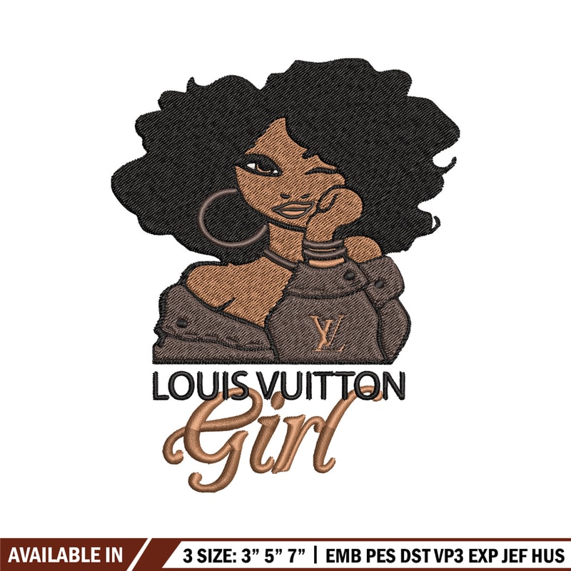 Girl loius vuitton Embroidery Design, LV Embroidery, Embroidery File, Brand Embroidery, Logo shirt, Digital download.jpg