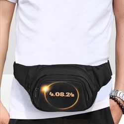total solar eclipse 2024 america totality usa spring 4.08.24 april 8 fanny pack, waist bag