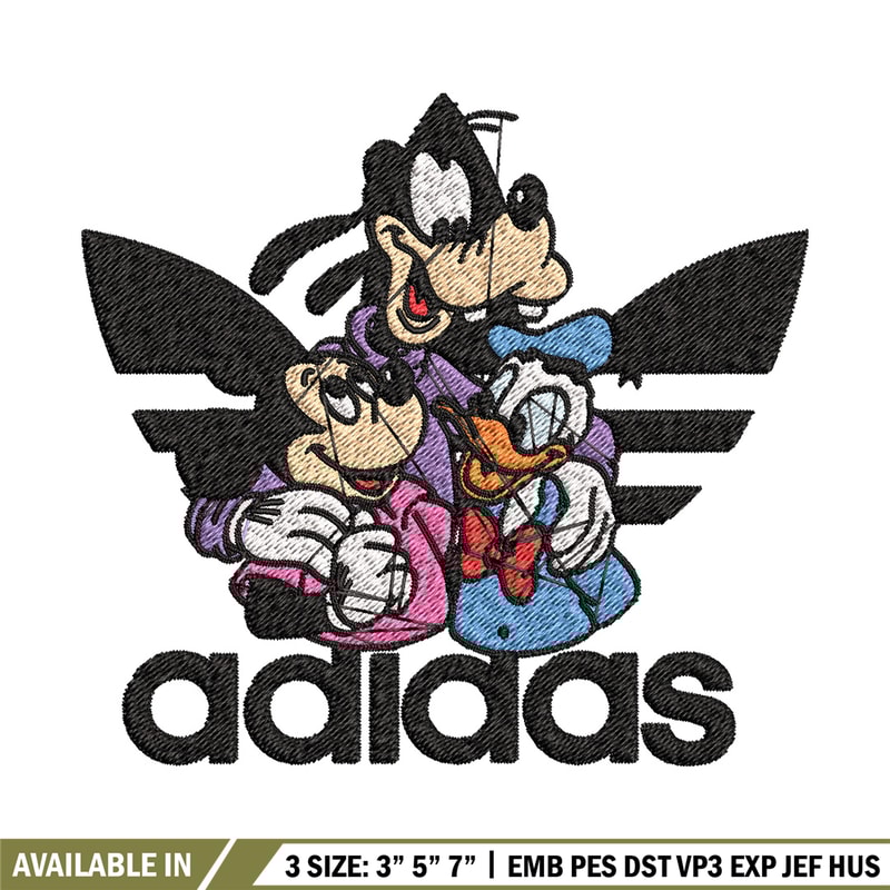 Goofy friends Embroidery Design, Adidas Embroidery, Brand Embroidery, Embroidery File,Logo shirt,Digital download.jpg