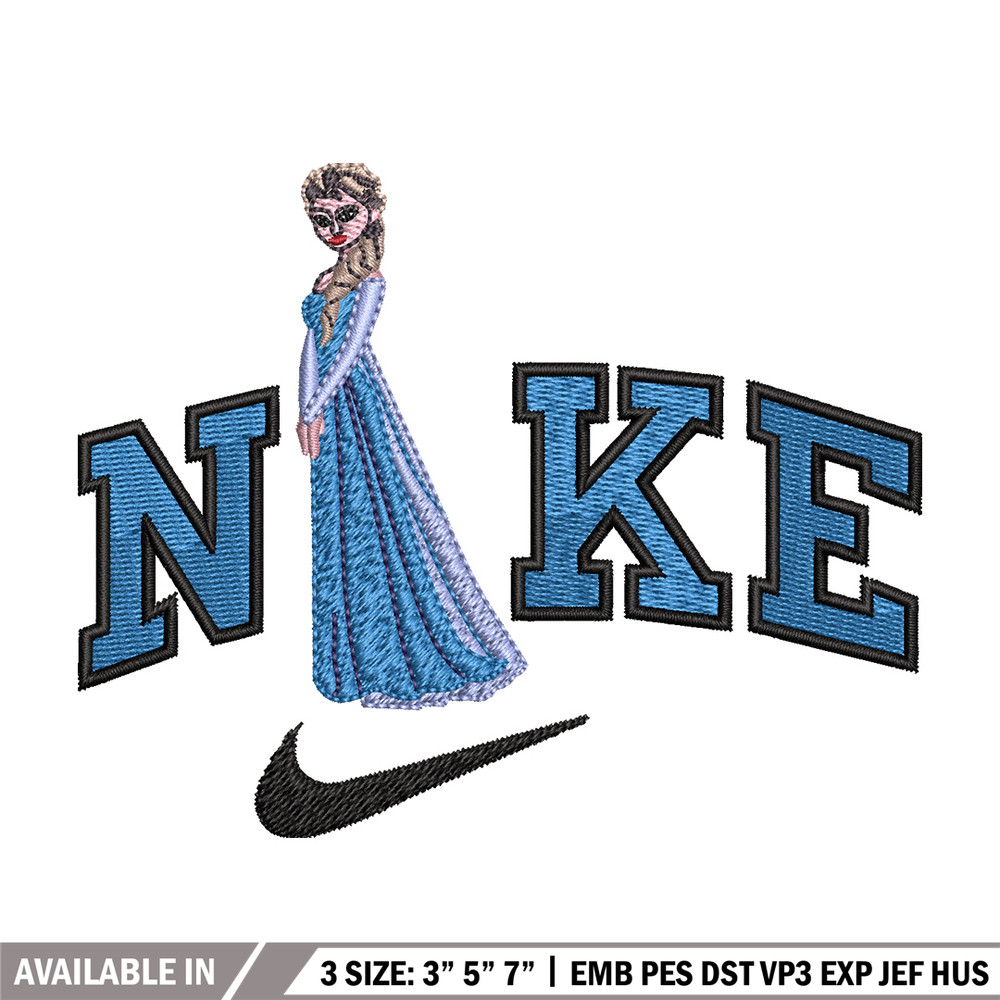 Elsa x nike Embroidery Design, Dinsey Embroidery, Brand Embroidery, Embroidery File, Logo shirt, Digital download.jpg
