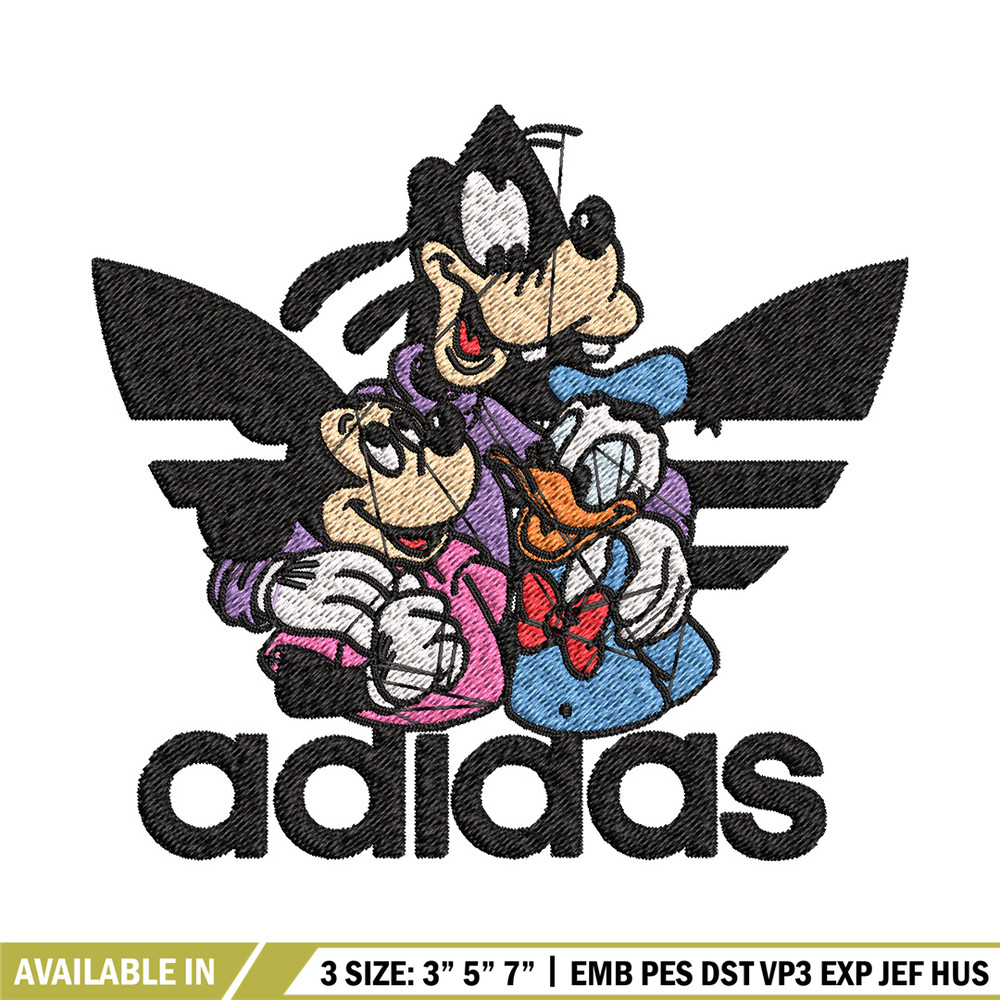 Goofy friends Embroidery Design, Adidas Embroidery, Brand Embroidery, Embroidery File,Logo shirt,Digital download.jpg
