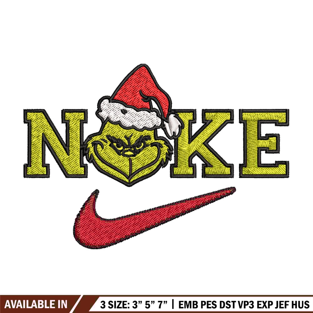Grinch chrismas nike Embroidery Design, Nike Embroidery, Brand Embroidery, Embroidery File, Logo shirt, Digital download.jpg
