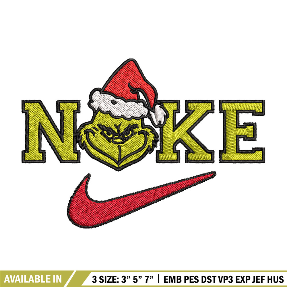 Grinch chrismas nike Embroidery Design, Nike Embroidery, Brand Embroidery, Embroidery File, Logo shirt, Digital download.jpg