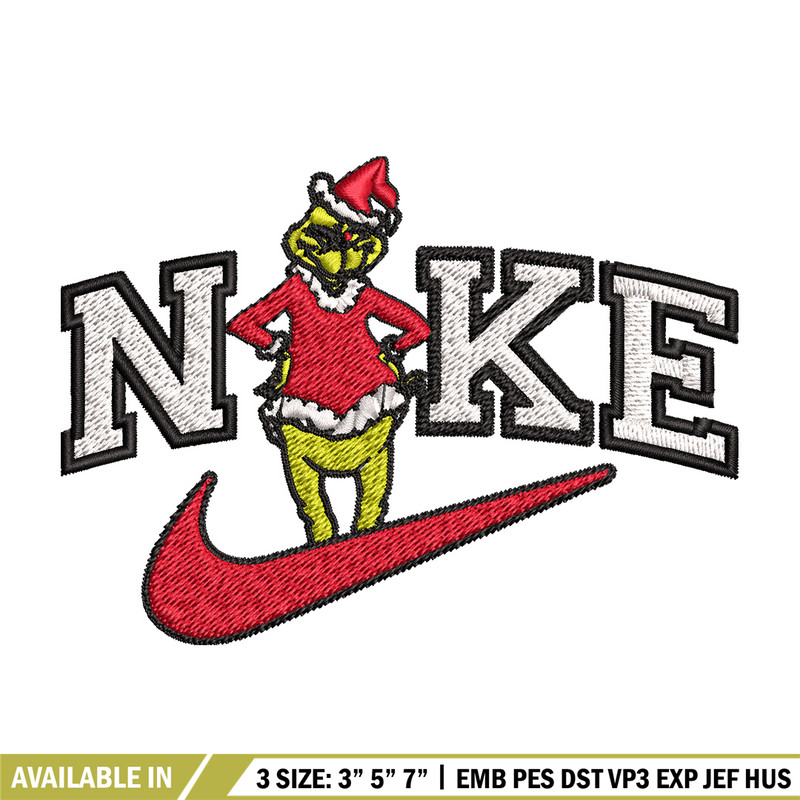 Grinch nike Embroidery Design, Nike Embroidery, Brand Embroidery, Embroidery File, Logo shirt, Digital download.jpg