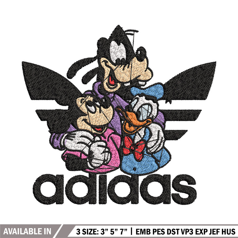 Goofy friends Embroidery Design, Adidas Embroidery, Brand Embroidery, Embroidery File,Logo shirt,Digital download.jpg