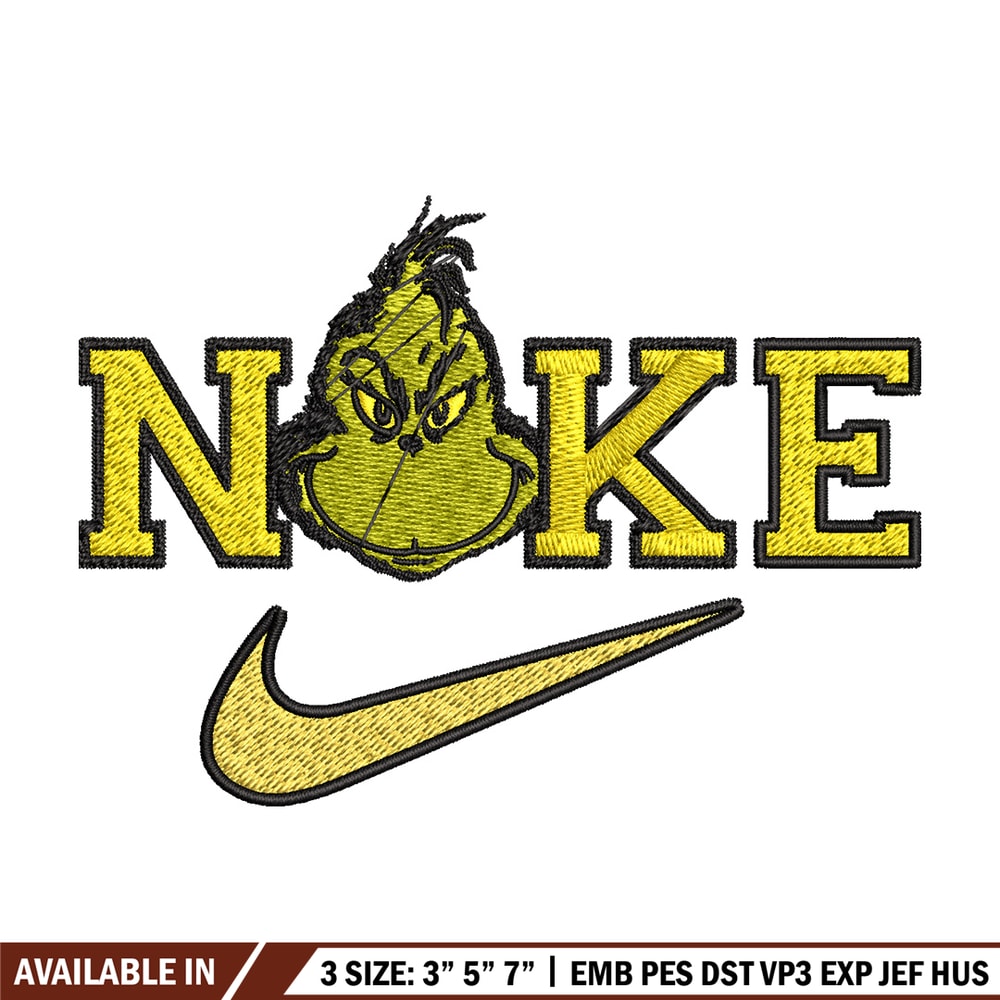 Grinch x nike Embroidery Design, Nike Embroidery, Brand Embroidery, Embroidery File, Logo shirt, Digital download.jpg