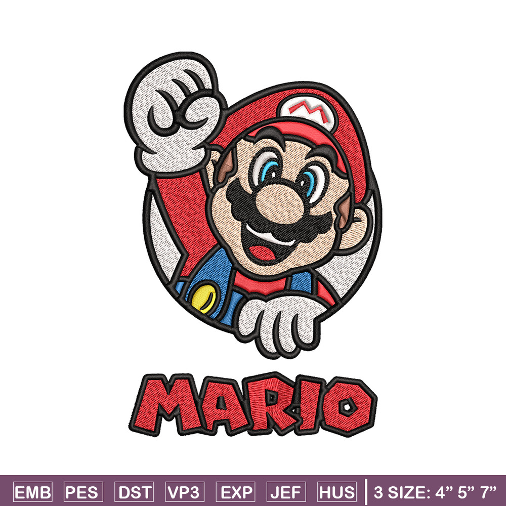 Mario Embroidery design, The Super Mario Bros Embroidery, Embroidery File, logo design, logo shirt, Digital download..jpg