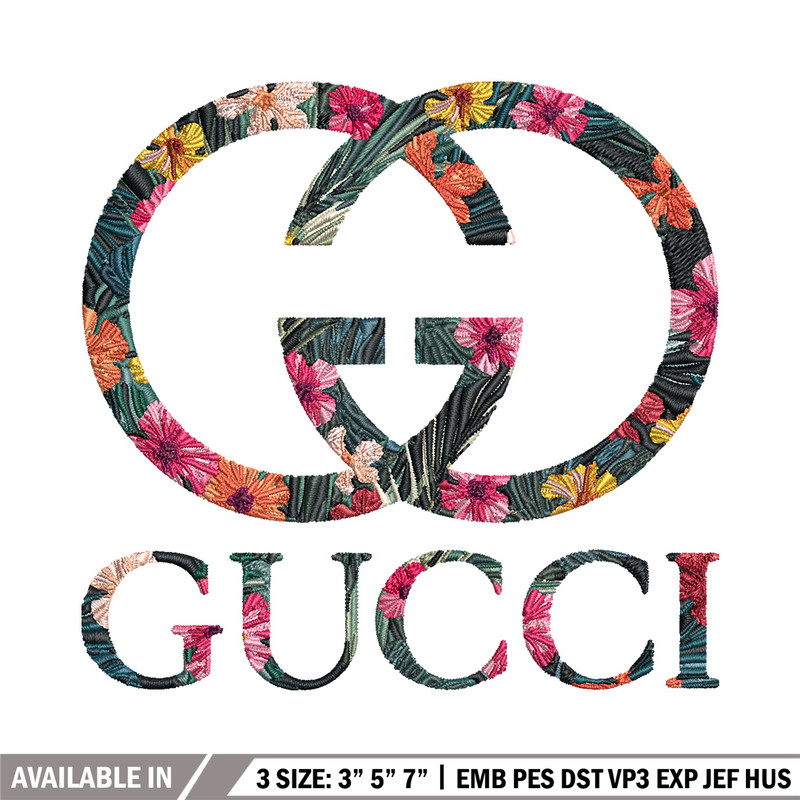 Gucci flower Embroidery Design, Gucci Embroidery, Brand Embroidery, Logo shirt, Embroidery File, Digital download.jpg