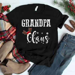 grandpa claus shirt santa christmas family matching pajama t shirt,grandpa christmas t shirt,grandpa papa claus shirt