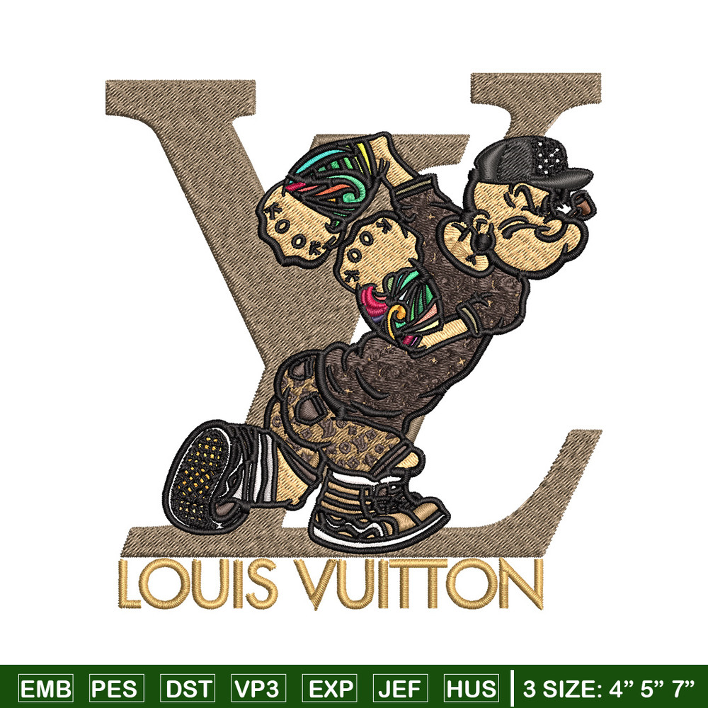 Cartoon man lv Embroidery Design, LV Embroidery, Embroidery File, Logo shirt, Sport Embroidery, Digital download.jpg