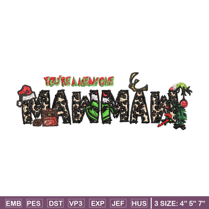 Maw Maw Ginch Christmas Embroidery design, Grinch Christmas Embroidery, Grinch design, Embroidery file, Digital download.jpg