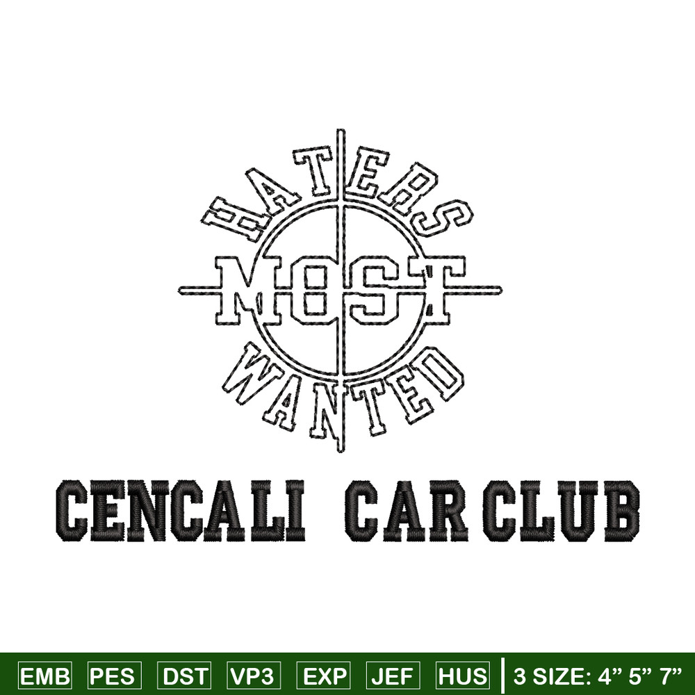 Cencali car club embroidery design, Cencali car club embroidery, logo design, embroidery file, Digital download..jpg