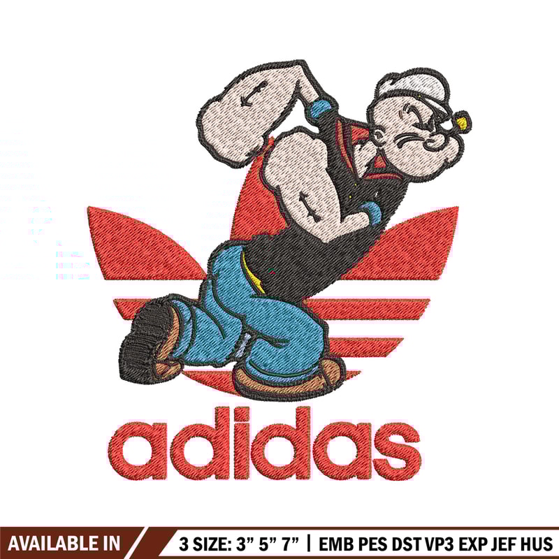 Man cartoon adidas Embroidery Design, Adidas Embroidery, Embroidery File, Brand Embroidery, Logo shirt, Digital download.jpg