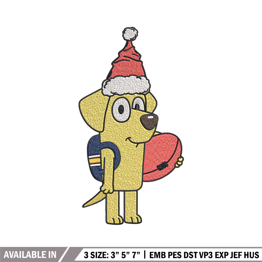 Lucky chrismas hat Embroidery Design, Bluey Embroidery, Embroidery File, Brand Embroidery, Logo shirt, Digital download.jpg