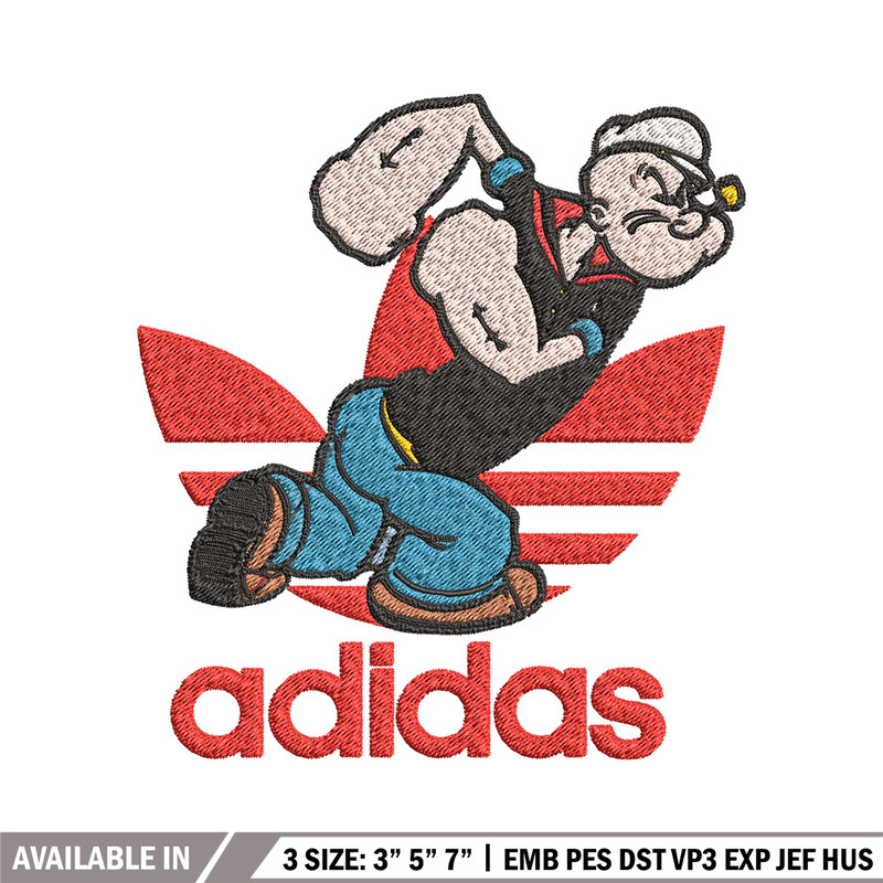 Man cartoon adidas Embroidery Design, Adidas Embroidery, Embroidery File, Brand Embroidery, Logo shirt, Digital download.jpg