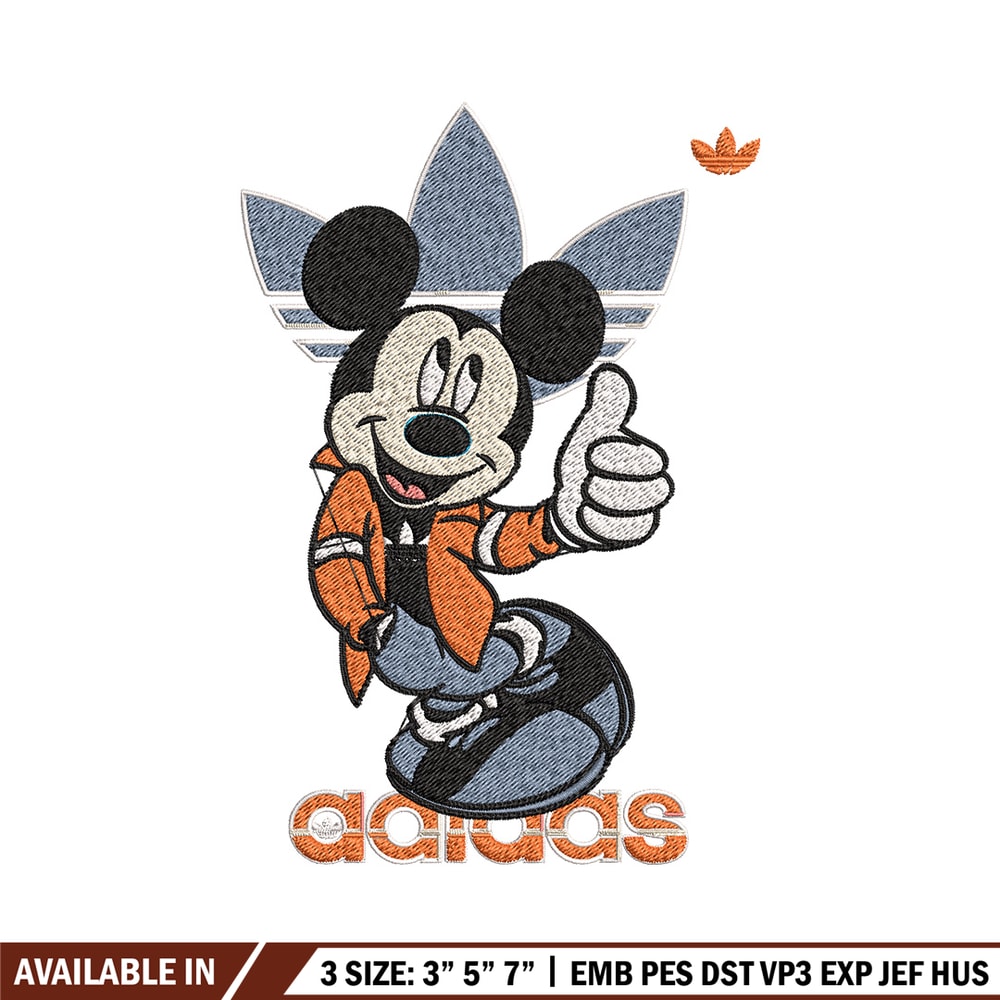 Mickey adidas Embroidery Design, Adidas Embroidery, Brand Embroidery, Embroidery File, Logo shirt, Digital download.jpg