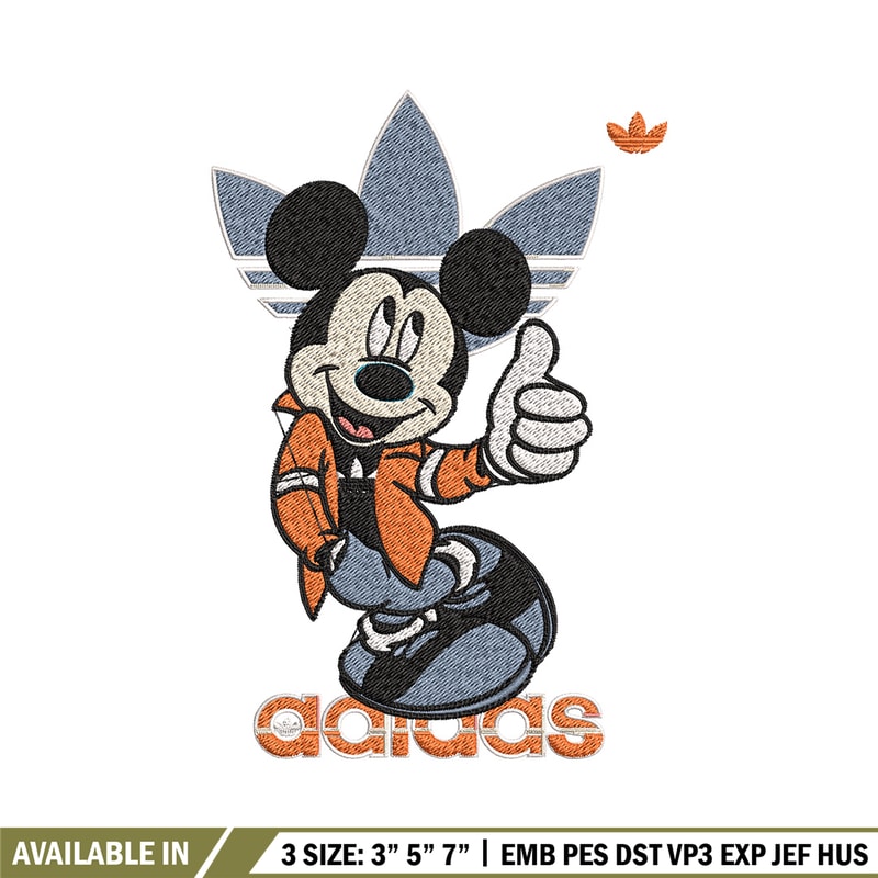 Mickey adidas Embroidery Design, Adidas Embroidery, Brand Embroidery, Embroidery File, Logo shirt, Digital download.jpg