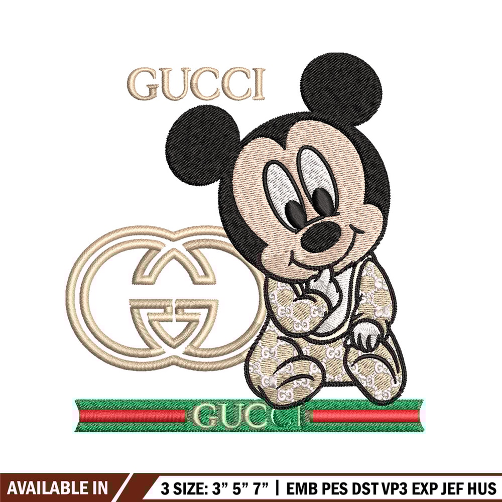 Mickey baby Embroidery Design, Gucci Embroidery, Embroidery File, Logo shirt, Sport Embroidery, Digital download..jpg