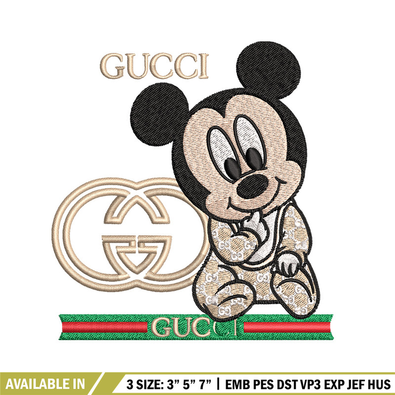 Mickey baby Embroidery Design, Gucci Embroidery, Embroidery File, Logo shirt, Sport Embroidery, Digital download..jpg