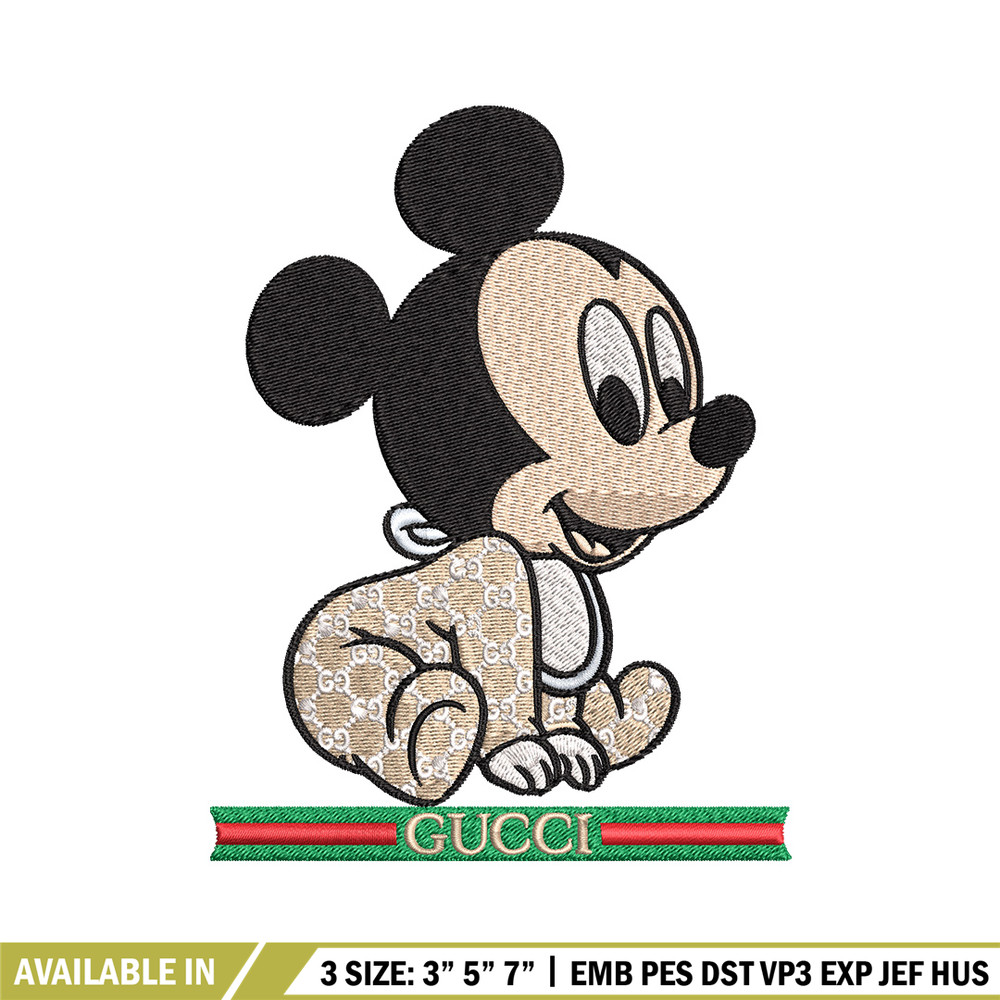 Mickey baby gucci Embroidery Design, Gucci Embroidery, Embroidery File, Logo shirt, Sport Embroidery, Digital download.jpg