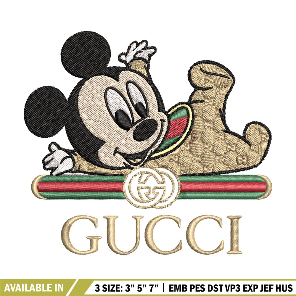 Mickey baby gucci Embroidery Design,Gucci Embroidery, Embroidery File, Logo shirt, Sport Embroidery, Digital download.jpg