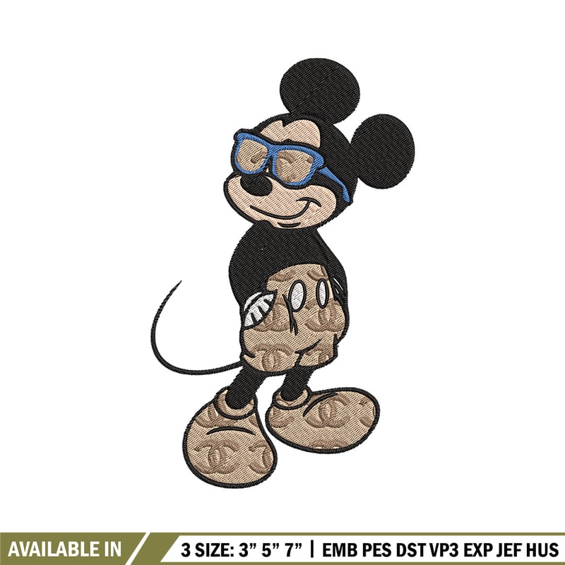 Mickey cool Embroidery Design, Gucci Embroidery, Brand Embroidery, Embroidery File, Logo shirt, Digital download.jpg