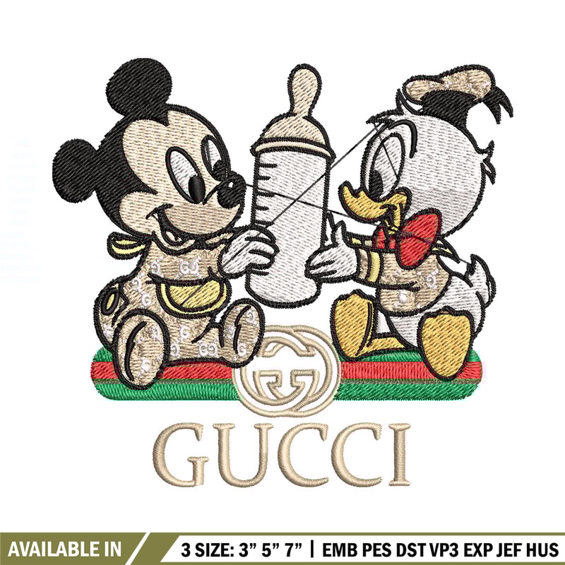 Mickey duck baby Embroidery Design, Gucci Embroidery, Embroidery File, Logo shirt, Sport Embroidery, Digital download..jpg