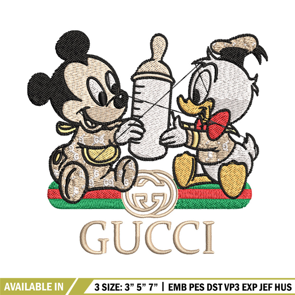 Mickey duck baby Embroidery Design, Gucci Embroidery, Embroidery File, Logo shirt, Sport Embroidery, Digital download..jpg