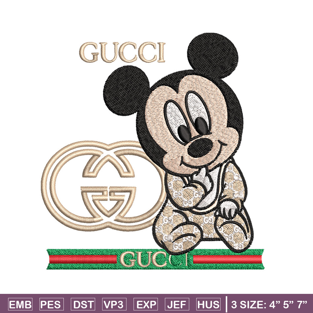 Mickey baby Embroidery Design, Gucci Embroidery, Embroidery File, Logo shirt, Sport Embroidery, Digital download..jpg