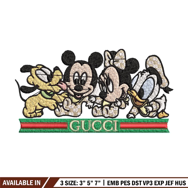 Mickey friends Embroidery Design, Gucci Embroidery, Embroidery File, Logo shirt, Sport Embroidery, Digital download.jpg
