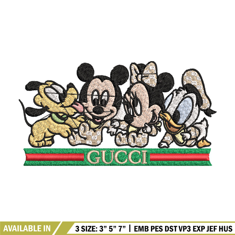 Mickey friends Embroidery Design, Gucci Embroidery, Embroidery File, Logo shirt, Sport Embroidery, Digital download.jpg