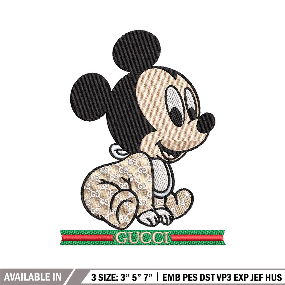 Mickey baby gucci Embroidery Design, Gucci Embroidery, Embroidery File, Logo shirt, Sport Embroidery, Digital download.jpg