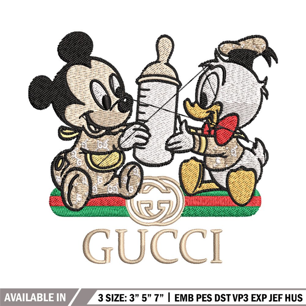 Mickey duck baby Embroidery Design, Gucci Embroidery, Embroidery File, Logo shirt, Sport Embroidery, Digital download..jpg