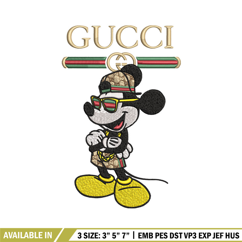 Mickey gucci Embroidery Design,Gucci Embroidery, Embroidery File, Logo shirt, Sport Embroidery, Digital download.jpg