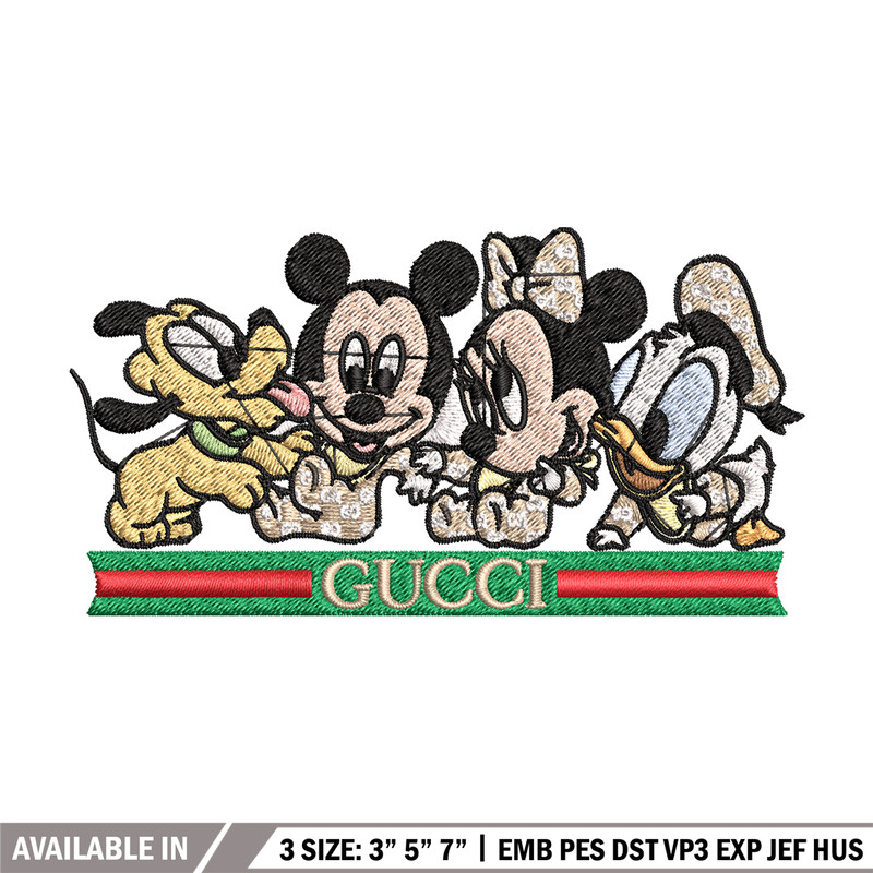 Mickey friends Embroidery Design, Gucci Embroidery, Embroidery File, Logo shirt, Sport Embroidery, Digital download.jpg