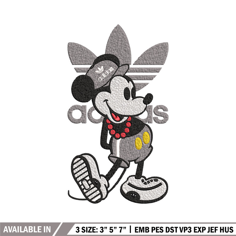 Mickey grey adidas Embroidery Design, Adidas Embroidery, Brand Embroidery, Embroidery File, Logo shirt, Digital download.jpg