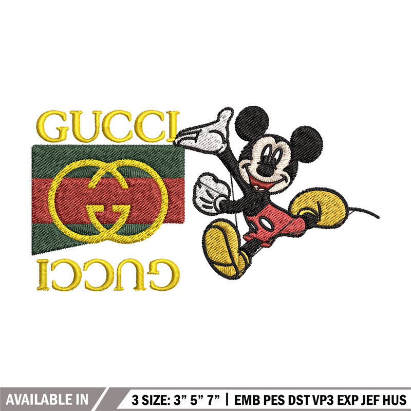 Mickey gucci Embroidery Design, Mickey Embroidery, Embroidery File, Logo shirt, Sport Embroidery, Digital download.jpg