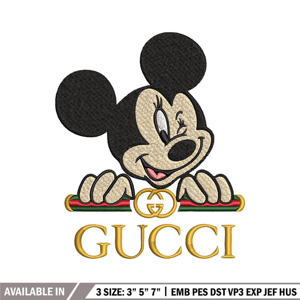 Mickey mouse gucci Embroidery Design, Gucci Embroidery, Embroidery File, Brand Embroidery, Logo shirt, Digital download.jpg
