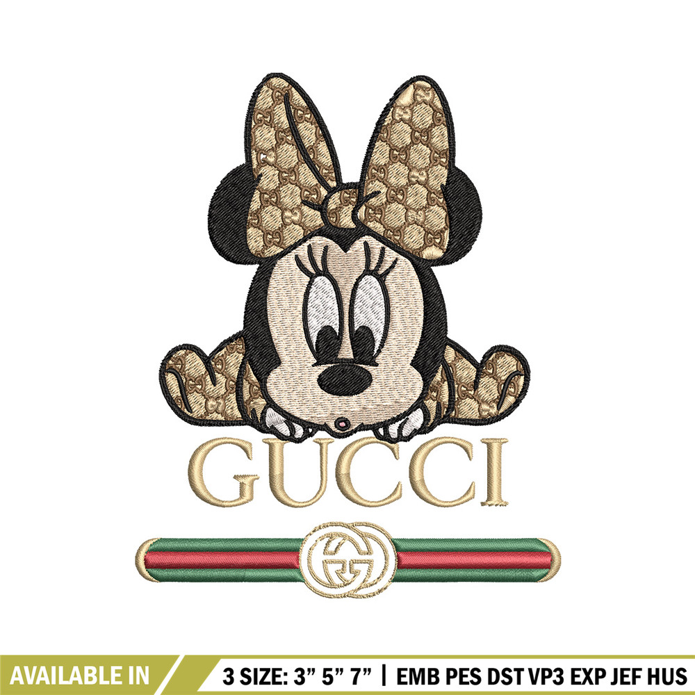 Minnie baby gucci Embroidery Design,Gucci Embroidery, Embroidery File, Logo shirt, Sport Embroidery, Digital download.jpg