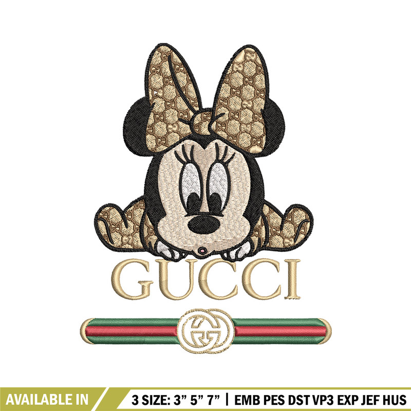 Minnie baby gucci Embroidery Design,Gucci Embroidery, Embroidery File, Logo shirt, Sport Embroidery, Digital download.jpg