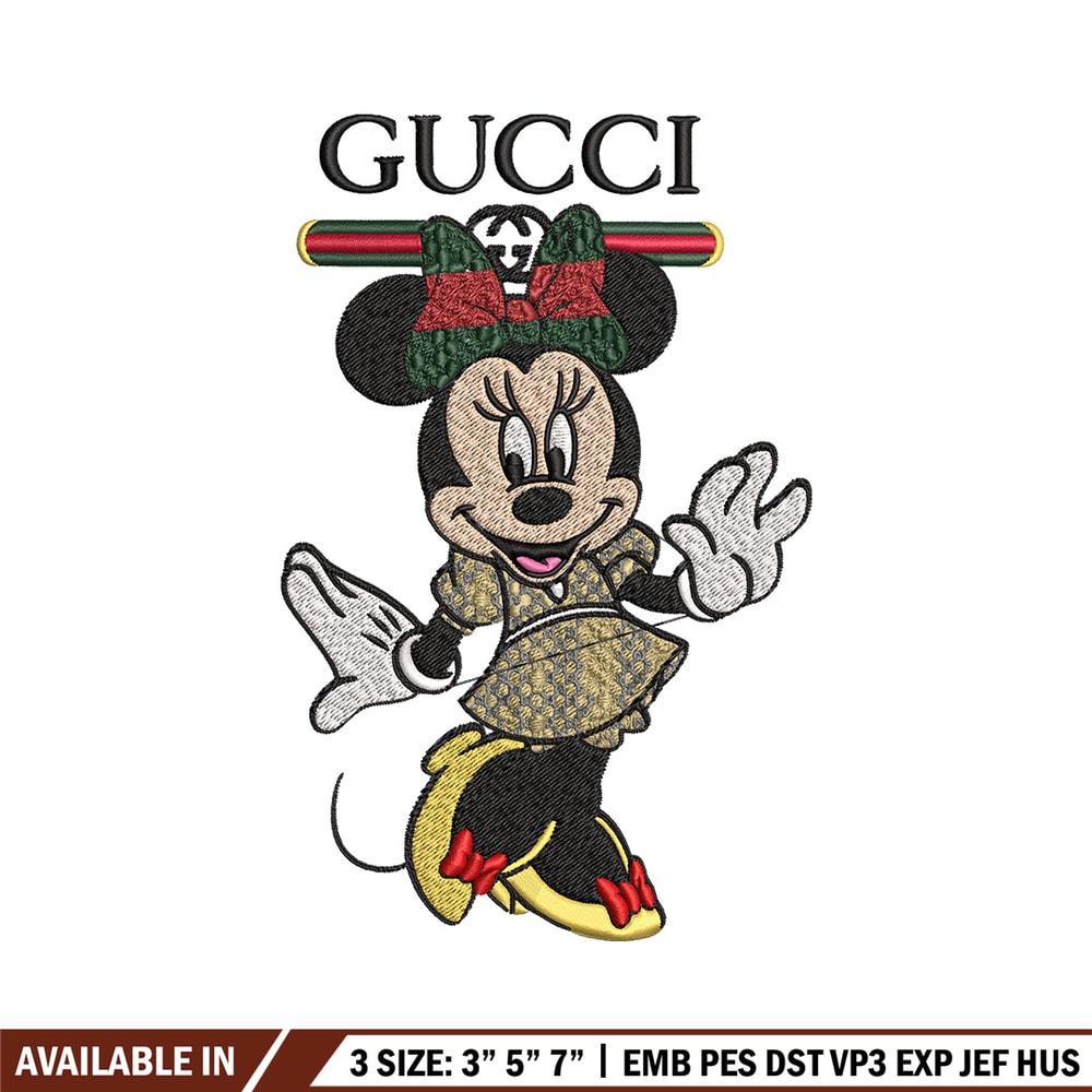 Minnie cute Embroidery Design, Gucci Embroidery, Brand Embroidery, Logo shirt, Embroidery File, Digital download.jpg